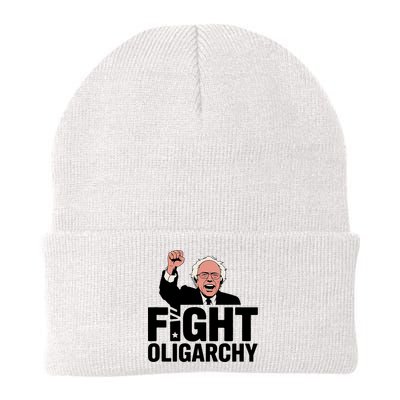 Fight Oligarchy, Protest & Resist With Bernie Sanders & AOC  Knit Cap Winter Beanie