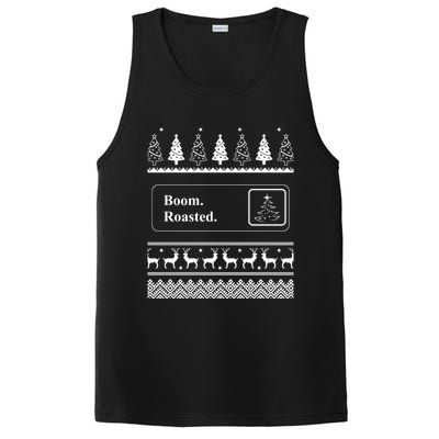 Funny Office Party Ugly Christmas Boom Roasted PosiCharge Competitor Tank