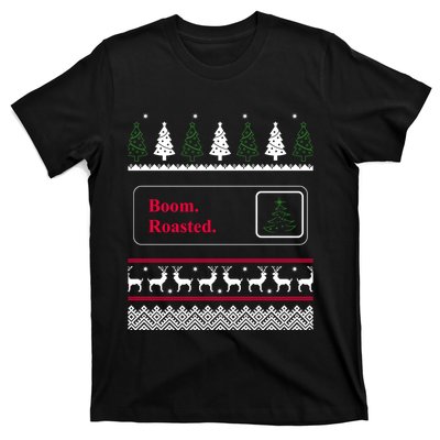 Funny Office Party Ugly Christmas Boom Roasted Xmas T-Shirt