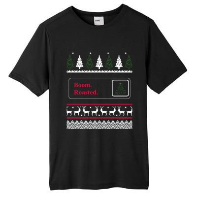 Funny Office Party Ugly Christmas Boom Roasted Xmas Tall Fusion ChromaSoft Performance T-Shirt