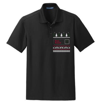 Funny Office Party Ugly Christmas Boom Roasted Xmas Dry Zone Grid Polo