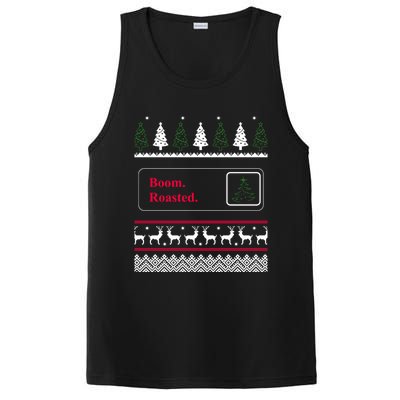 Funny Office Party Ugly Christmas Boom Roasted Xmas PosiCharge Competitor Tank