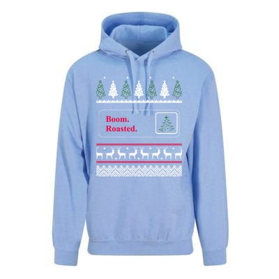 Funny Office Party Ugly Christmas Boom Roasted Xmas Unisex Surf Hoodie