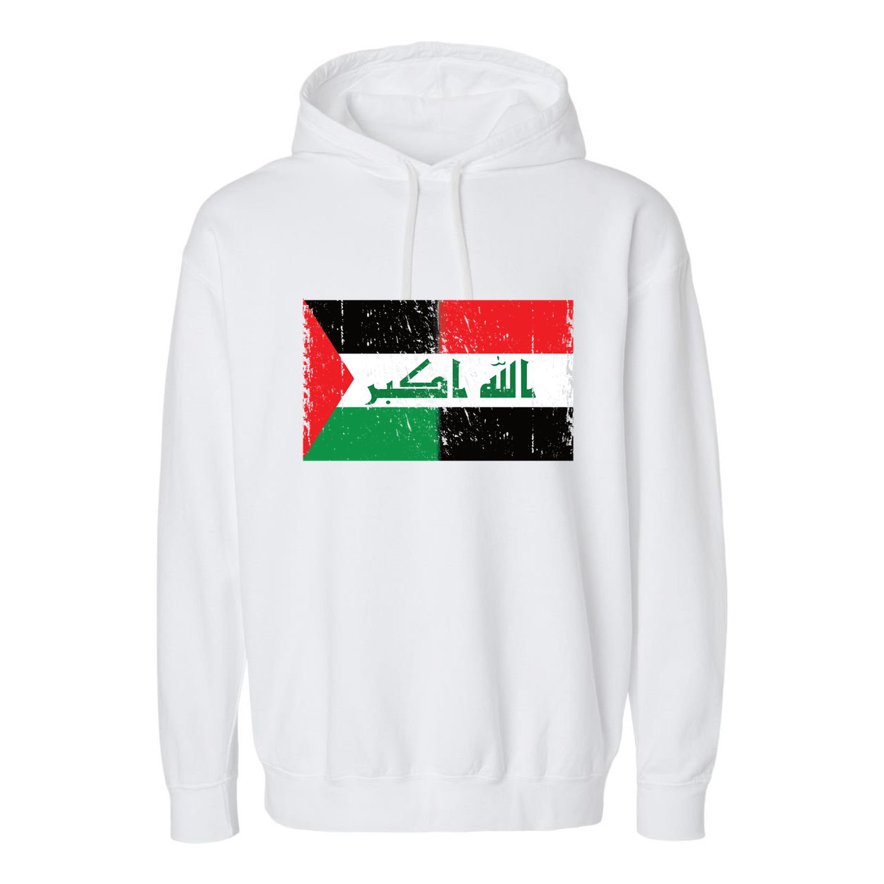 Flag Of Palestine Iraq Palestine Flag Iraq Palestine Garment-Dyed Fleece Hoodie