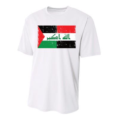 Flag Of Palestine Iraq Palestine Flag Iraq Palestine Performance Sprint T-Shirt