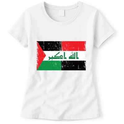 Flag Of Palestine Iraq Palestine Flag Iraq Palestine Womens T-Shirt