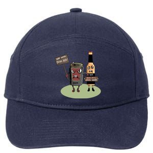 Funny Oktoberfest Quote Gift More Beer Save Water Gift 7-Panel Snapback Hat