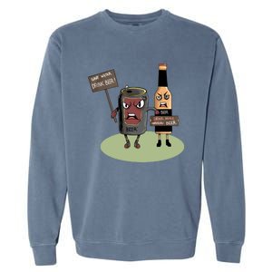 Funny Oktoberfest Quote Gift More Beer Save Water Gift Garment-Dyed Sweatshirt