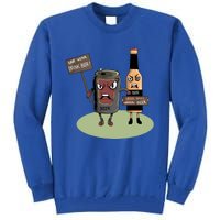 Funny Oktoberfest Quote Gift More Beer Save Water Gift Tall Sweatshirt