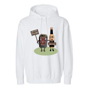 Funny Oktoberfest Quote Gift More Beer Save Water Gift Garment-Dyed Fleece Hoodie