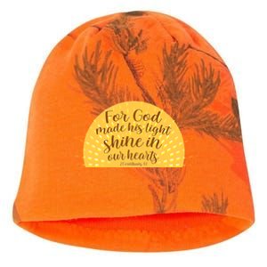 For God Made His Light Shine In Our Hearts 2 Corinthians 4:6 Kati - Camo Knit Beanie