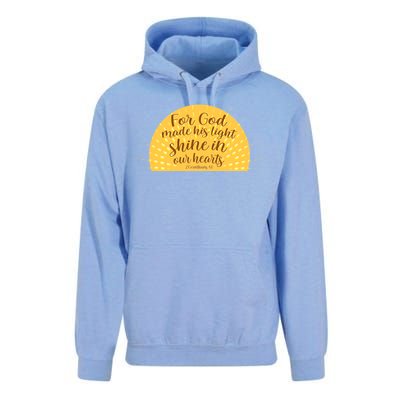 For God Made His Light Shine In Our Hearts 2 Corinthians 4:6 Unisex Surf Hoodie