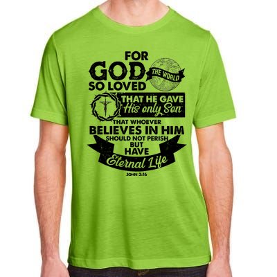 For God So Loved the World John 3:16 Adult ChromaSoft Performance T-Shirt