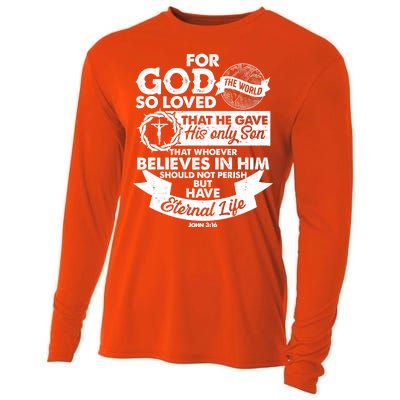 For God So Loved the World John 3:16 Cooling Performance Long Sleeve Crew