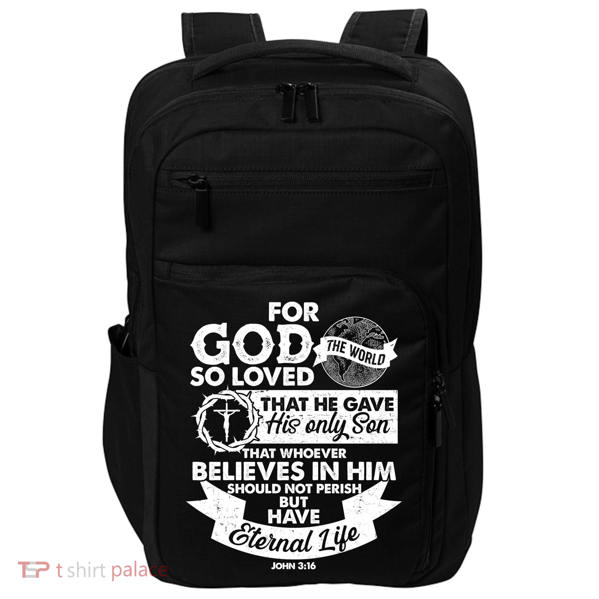 For God So Loved the World John 3:16 Impact Tech Backpack