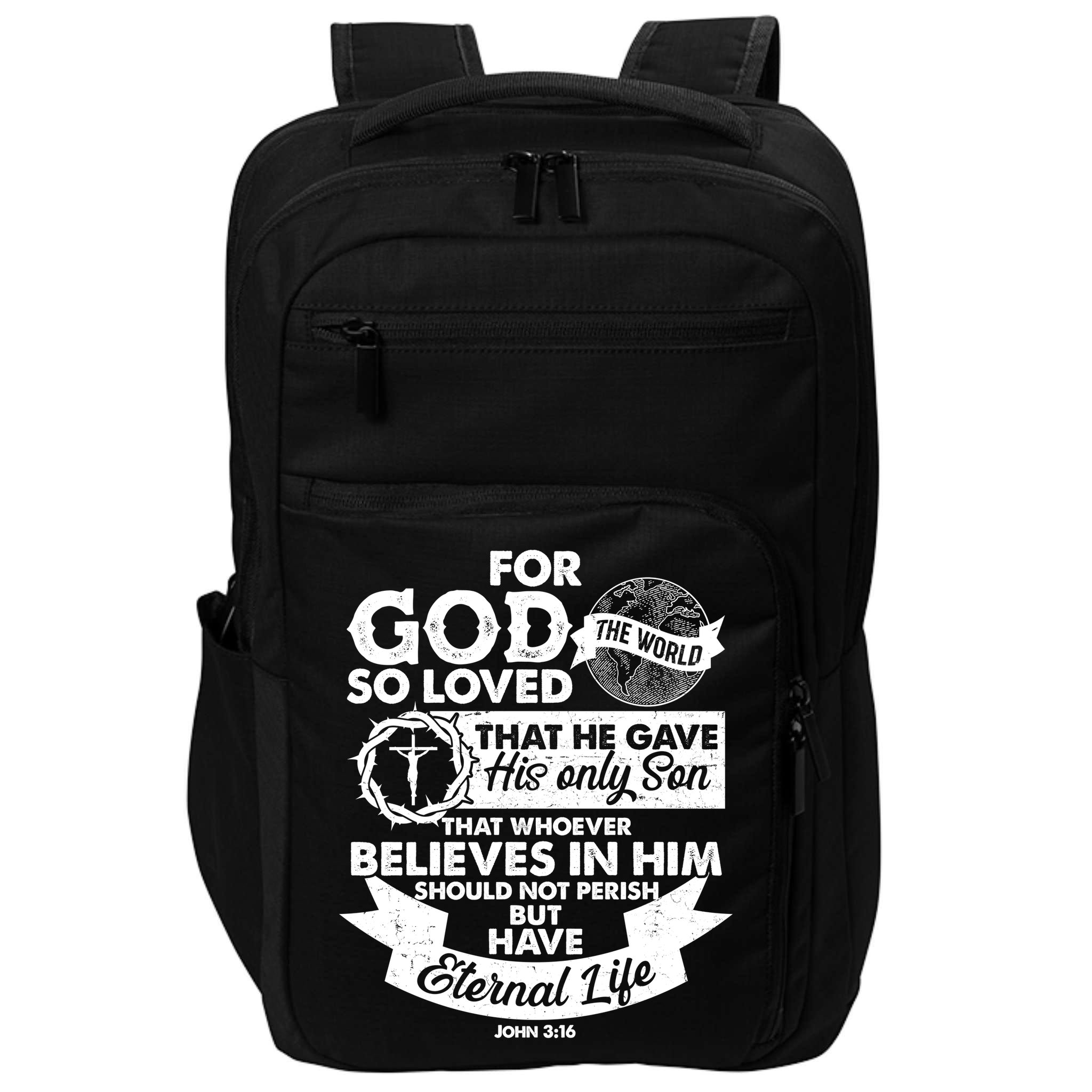 For God So Loved the World John 3:16 Impact Tech Backpack