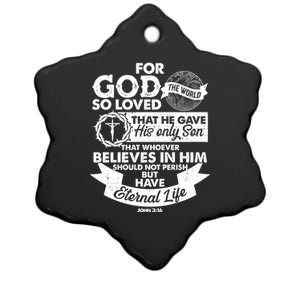 For God So Loved the World John 3:16 Ceramic Star Ornament