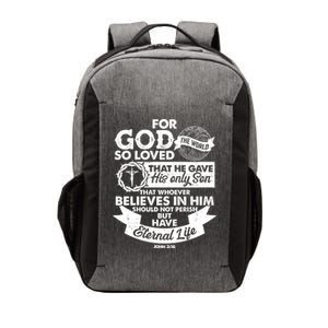 For God So Loved the World John 3:16 Vector Backpack