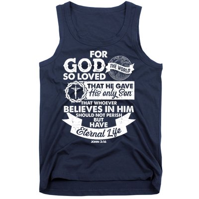 For God So Loved the World John 3:16 Tank Top