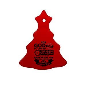 For God So Loved the World John 3:16 Ceramic Tree Ornament