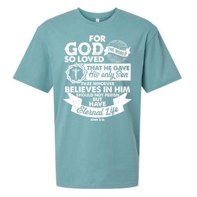 For God So Loved the World John 3:16 Sueded Cloud Jersey T-Shirt