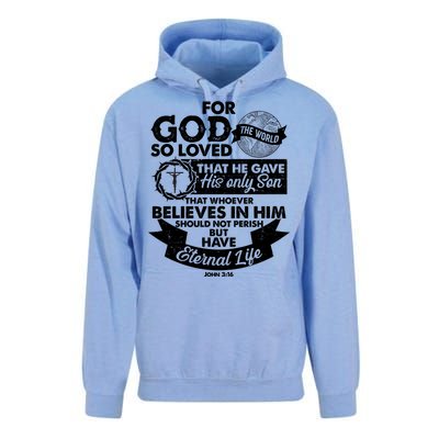 For God So Loved the World John 3:16 Unisex Surf Hoodie