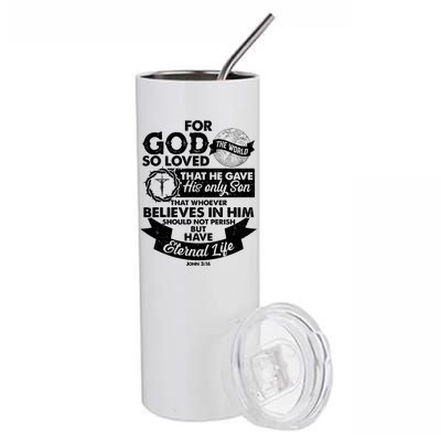 For God So Loved the World John 3:16 Stainless Steel Tumbler