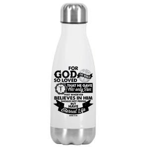 For God So Loved the World John 3:16 Stainless Steel Insulated Water Bottle