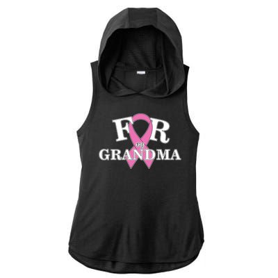 For Grandma Cancer Awareness Ladies PosiCharge Tri-Blend Wicking Draft Hoodie Tank