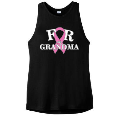 For Grandma Cancer Awareness Ladies PosiCharge Tri-Blend Wicking Tank