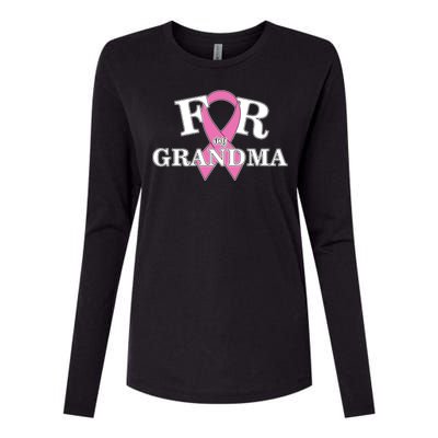 For Grandma Cancer Awareness Womens Cotton Relaxed Long Sleeve T-Shirt