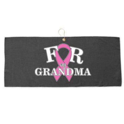 For Grandma Cancer Awareness Large Microfiber Waffle Golf Towel