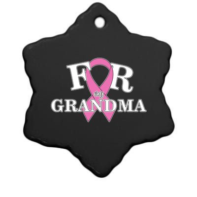 For Grandma Cancer Awareness Ceramic Star Ornament