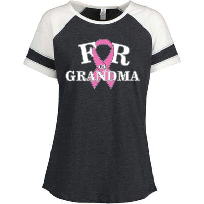 For Grandma Cancer Awareness Enza Ladies Jersey Colorblock Tee