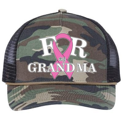 For Grandma Cancer Awareness Retro Rope Trucker Hat Cap