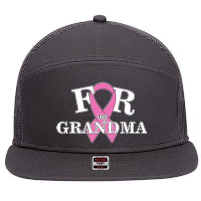 For Grandma Cancer Awareness 7 Panel Mesh Trucker Snapback Hat