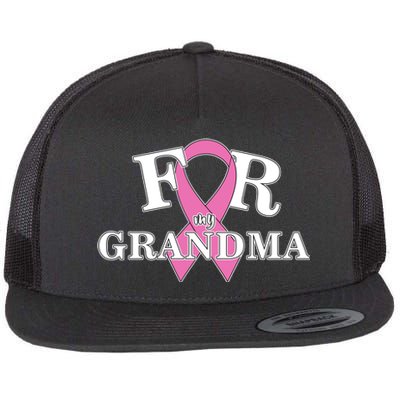 For Grandma Cancer Awareness Flat Bill Trucker Hat