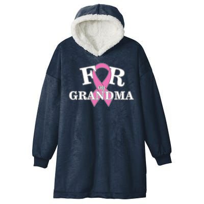 For Grandma Cancer Awareness Hooded Wearable Blanket