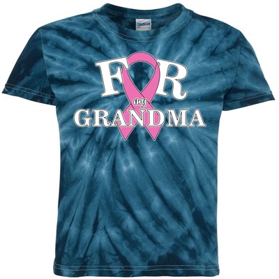 For Grandma Cancer Awareness Kids Tie-Dye T-Shirt