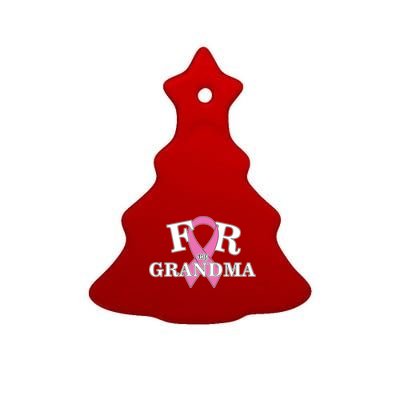 For Grandma Cancer Awareness Ceramic Tree Ornament