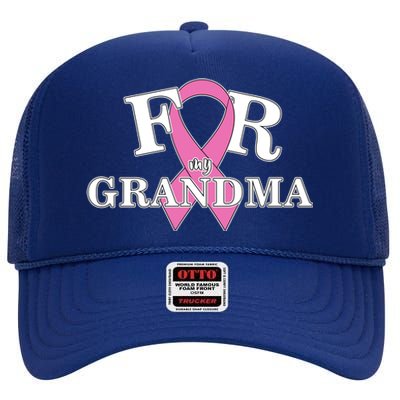 For Grandma Cancer Awareness High Crown Mesh Back Trucker Hat