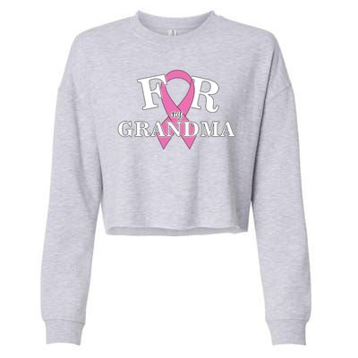 For Grandma Cancer Awareness Cropped Pullover Crew