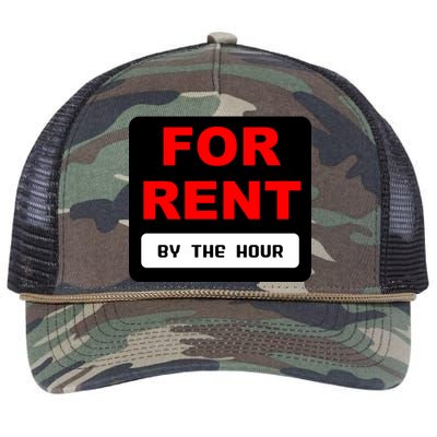 For Rent By The Hour Retro Rope Trucker Hat Cap