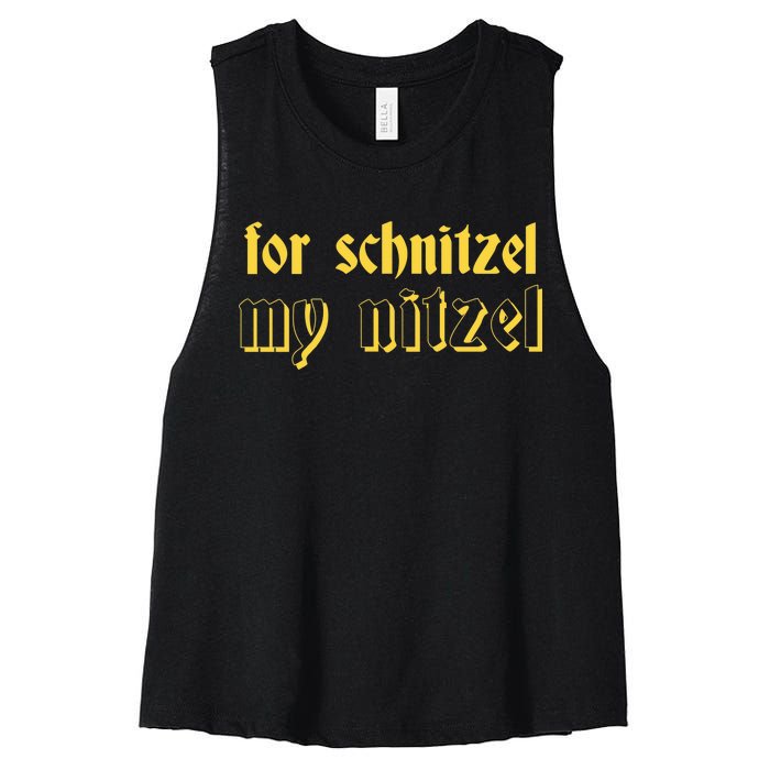 For Schnitzel My Nitzel Women's Racerback Cropped Tank