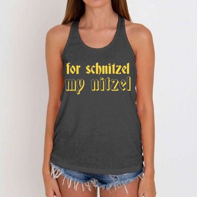 For Schnitzel My Nitzel Women's Knotted Racerback Tank