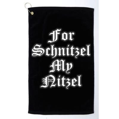 For Schnitzel My Nitzel Funny Oktoberfest Golf Towel