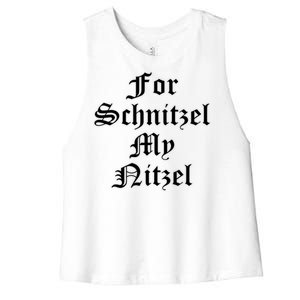 For Schnitzel My Nitzel Funny Oktoberfest Women's Racerback Cropped Tank