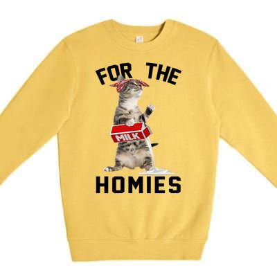 For The Homies Gangsta Cat Premium Crewneck Sweatshirt