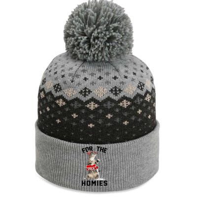 For The Homies Gangsta Cat The Baniff Cuffed Pom Beanie