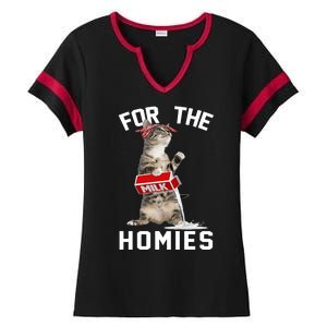 For The Homies Gangsta Cat Ladies Halftime Notch Neck Tee